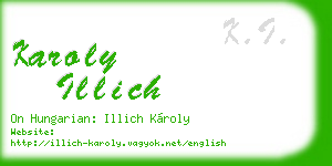 karoly illich business card