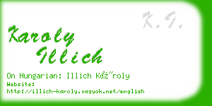 karoly illich business card